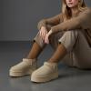 image:imageCUSHIONAIRE Hippy Womens Platform Ankle Boots  Genuine Suede Faux Fur Lining Cozy Winter SlipOn Design Comfortable Footwear with Wide Widths AvailableSand