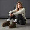 image:imageCUSHIONAIRE Hippy Womens Platform Ankle Boots  Genuine Suede Faux Fur Lining Cozy Winter SlipOn Design Comfortable Footwear with Wide Widths AvailableTaupe