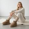 image:imageCUSHIONAIRE Hippy Womens Platform Ankle Boots  Genuine Suede Faux Fur Lining Cozy Winter SlipOn Design Comfortable Footwear with Wide Widths AvailableMoss