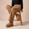 image:imageCUSHIONAIRE Huggy2 Platform Slippers for Women Cozy Genuine Suede SlipOn Ankle Boots for Indoor Outdoor Wear Womens SlippersChestnut