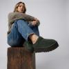 image:imageCUSHIONAIRE Huggy2 Platform Slippers for Women Cozy Genuine Suede SlipOn Ankle Boots for Indoor Outdoor Wear Womens SlippersForest Green