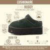 image:imageCUSHIONAIRE Huggy2 Platform Slippers for Women Cozy Genuine Suede SlipOn Ankle Boots for Indoor Outdoor Wear Womens SlippersForest Green