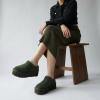 image:imageCUSHIONAIRE Huggy2 Platform Slippers for Women Cozy Genuine Suede SlipOn Ankle Boots for Indoor Outdoor Wear Womens SlippersForest Green