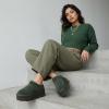 image:imageCUSHIONAIRE Huggy2 Platform Slippers for Women Cozy Genuine Suede SlipOn Ankle Boots for Indoor Outdoor Wear Womens SlippersForest Green