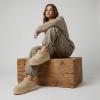 image:imageCUSHIONAIRE Huggy2 Platform Slippers for Women Cozy Genuine Suede SlipOn Ankle Boots for Indoor Outdoor Wear Womens SlippersSand