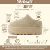 image:imageCUSHIONAIRE Huggy2 Platform Slippers for Women Cozy Genuine Suede SlipOn Ankle Boots for Indoor Outdoor Wear Womens SlippersSand