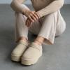 image:imageCUSHIONAIRE Huggy2 Platform Slippers for Women Cozy Genuine Suede SlipOn Ankle Boots for Indoor Outdoor Wear Womens SlippersSand