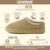 image:imageCUSHIONAIRE Keto Womens Slippers SlipOn Suede Mule Slipper  Cozy amp Stylish Memory Foam amp Faux Fur Lining Wide Widths AvailableBiscuit