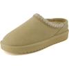 image:imageCUSHIONAIRE Keto Womens Slippers SlipOn Suede Mule Slipper  Cozy amp Stylish Memory Foam amp Faux Fur Lining Wide Widths AvailableBiscuit