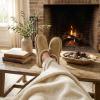 image:imageCUSHIONAIRE Keto Womens Slippers SlipOn Suede Mule Slipper  Cozy amp Stylish Memory Foam amp Faux Fur Lining Wide Widths AvailableBiscuit