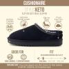 image:imageCUSHIONAIRE Keto Womens Slippers SlipOn Suede Mule Slipper  Cozy amp Stylish Memory Foam amp Faux Fur Lining Wide Widths AvailableBlack