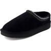 image:imageCUSHIONAIRE Keto Womens Slippers SlipOn Suede Mule Slipper  Cozy amp Stylish Memory Foam amp Faux Fur Lining Wide Widths AvailableBlack