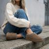 image:imageCUSHIONAIRE Keto Womens Slippers SlipOn Suede Mule Slipper  Cozy amp Stylish Memory Foam amp Faux Fur Lining Wide Widths AvailableBrown