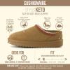 image:imageCUSHIONAIRE Keto Womens Slippers SlipOn Suede Mule Slipper  Cozy amp Stylish Memory Foam amp Faux Fur Lining Wide Widths AvailableChestnut