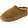 image:imageCUSHIONAIRE Keto Womens Slippers SlipOn Suede Mule Slipper  Cozy amp Stylish Memory Foam amp Faux Fur Lining Wide Widths AvailableChestnut