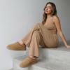 image:imageCUSHIONAIRE Keto Womens Slippers SlipOn Suede Mule Slipper  Cozy amp Stylish Memory Foam amp Faux Fur Lining Wide Widths AvailableChestnut