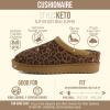 image:imageCUSHIONAIRE Keto Womens Slippers SlipOn Suede Mule Slipper  Cozy amp Stylish Memory Foam amp Faux Fur Lining Wide Widths AvailableLeopard