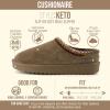 image:imageCUSHIONAIRE Keto Womens Slippers SlipOn Suede Mule Slipper  Cozy amp Stylish Memory Foam amp Faux Fur Lining Wide Widths AvailableTaupe