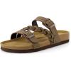 image:imageCUSHIONAIRE Lizzy Cork Footbed Womens Sandals  Comfortable Braided Summer Slip On Slide Sandals for WomenBrown