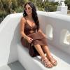 image:imageCUSHIONAIRE Lizzy Cork Footbed Womens Sandals  Comfortable Braided Summer Slip On Slide Sandals for WomenRose Gold
