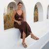 image:imageCUSHIONAIRE Lizzy Cork Footbed Womens Sandals  Comfortable Braided Summer Slip On Slide Sandals for WomenRose Gold