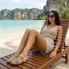 image:imageCUSHIONAIRE Lizzy Cork Footbed Womens Sandals  Comfortable Braided Summer Slip On Slide Sandals for WomenStone
