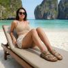 image:imageCUSHIONAIRE Lizzy Cork Footbed Womens Sandals  Comfortable Braided Summer Slip On Slide Sandals for WomenTaupe