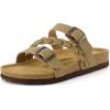 image:imageCUSHIONAIRE Lizzy Cork Footbed Womens Sandals  Comfortable Braided Summer Slip On Slide Sandals for WomenTaupe