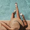 image:imageCUSHIONAIRE Lizzy Cork Footbed Womens Sandals  Comfortable Braided Summer Slip On Slide Sandals for WomenWhite