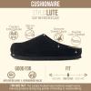 image:imageCUSHIONAIRE Lute Genuine Suede Leather Clogs for Women Indoor and Outdoor  Comfortable Slip On Womens Clogs with Cushioned FootbedBlack