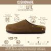 image:imageCUSHIONAIRE Lute Genuine Suede Leather Clogs for Women Indoor and Outdoor  Comfortable Slip On Womens Clogs with Cushioned FootbedBrown