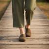 image:imageCUSHIONAIRE Lute Genuine Suede Leather Clogs for Women Indoor and Outdoor  Comfortable Slip On Womens Clogs with Cushioned FootbedDark Taupe