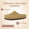 image:imageCUSHIONAIRE Lute Genuine Suede Leather Clogs for Women Indoor and Outdoor  Comfortable Slip On Womens Clogs with Cushioned FootbedSand