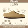 image:imageCUSHIONAIRE Lute Genuine Suede Leather Clogs for Women Indoor and Outdoor  Comfortable Slip On Womens Clogs with Cushioned FootbedSand