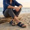 image:imageCUSHIONAIRE Mars Slide Sandals for Men Comfortable Adjustable Double Buckle Mens Sandals with Arch Support Footbed and EVA OutsoleBlack