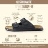 image:imageCUSHIONAIRE Mars Slide Sandals for Men Comfortable Adjustable Double Buckle Mens Sandals with Arch Support Footbed and EVA OutsoleBlack