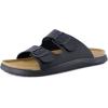 image:imageCUSHIONAIRE Mars Slide Sandals for Men Comfortable Adjustable Double Buckle Mens Sandals with Arch Support Footbed and EVA OutsoleBlack