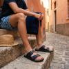 image:imageCUSHIONAIRE Mars Slide Sandals for Men Comfortable Adjustable Double Buckle Mens Sandals with Arch Support Footbed and EVA OutsoleBlack Nappa