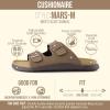 image:imageCUSHIONAIRE Mars Slide Sandals for Men Comfortable Adjustable Double Buckle Mens Sandals with Arch Support Footbed and EVA OutsoleBrown