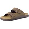 image:imageCUSHIONAIRE Mars Slide Sandals for Men Comfortable Adjustable Double Buckle Mens Sandals with Arch Support Footbed and EVA OutsoleBrown