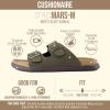 image:imageCUSHIONAIRE Mars Slide Sandals for Men Comfortable Adjustable Double Buckle Mens Sandals with Arch Support Footbed and EVA OutsoleGreen