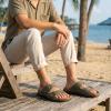 image:imageCUSHIONAIRE Mars Slide Sandals for Men Comfortable Adjustable Double Buckle Mens Sandals with Arch Support Footbed and EVA OutsoleGreen Texture