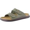 image:imageCUSHIONAIRE Mars Slide Sandals for Men Comfortable Adjustable Double Buckle Mens Sandals with Arch Support Footbed and EVA OutsoleGreen Texture
