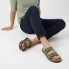 image:imageCUSHIONAIRE Mars Slide Sandals for Men Comfortable Adjustable Double Buckle Mens Sandals with Arch Support Footbed and EVA OutsoleGreen Texture