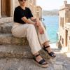 image:imageCUSHIONAIRE Melissa Espadrille Platform Sandals For Women with Adjustable Ankle Strap and Memory Foam InsoleComfortable Womens Sandals for SummerBlack