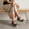 image:imageCUSHIONAIRE Melissa Espadrille Platform Sandals For Women with Adjustable Ankle Strap and Memory Foam InsoleComfortable Womens Sandals for SummerBlack