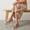 image:imageCUSHIONAIRE Melissa Espadrille Platform Sandals For Women with Adjustable Ankle Strap and Memory Foam InsoleComfortable Womens Sandals for SummerRose Gold