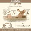 image:imageCUSHIONAIRE Melissa Espadrille Platform Sandals For Women with Adjustable Ankle Strap and Memory Foam InsoleComfortable Womens Sandals for SummerRose Gold