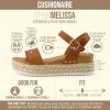 image:imageCUSHIONAIRE Melissa Espadrille Platform Sandals For Women with Adjustable Ankle Strap and Memory Foam InsoleComfortable Womens Sandals for SummerTan