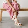 image:imageCUSHIONAIRE Melissa Espadrille Platform Sandals For Women with Adjustable Ankle Strap and Memory Foam InsoleComfortable Womens Sandals for SummerWhite